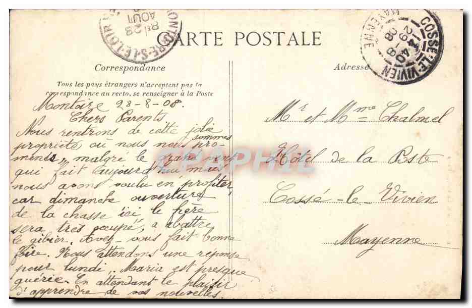 Château de FARGOT — Vue d'Ensemble — Éditeur non visible — Verso