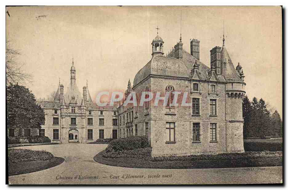 Château d'Excélement — Cour d'Honneur, façade ouest