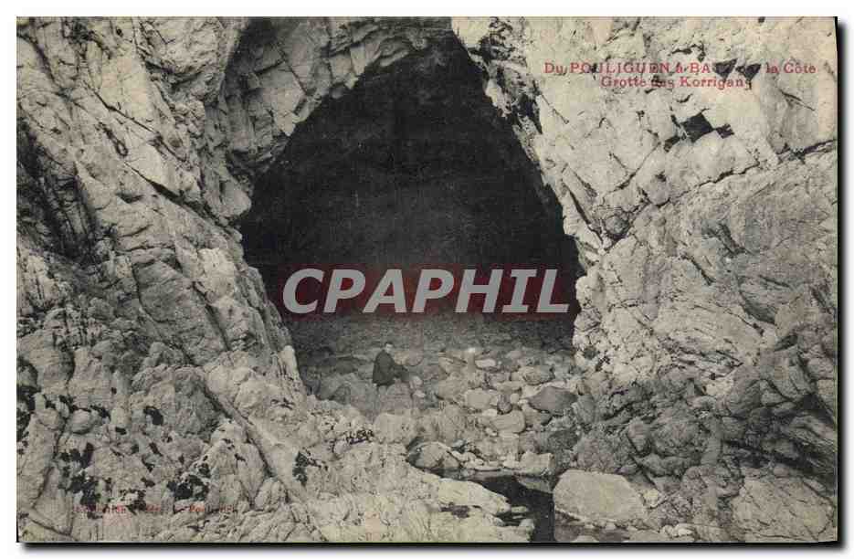 CPA Grotte Grottes Du Pouliguen Grotte des Korrigans 
