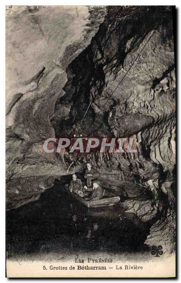 CPA Grotte Grottes de Betharram La riviere Barque 