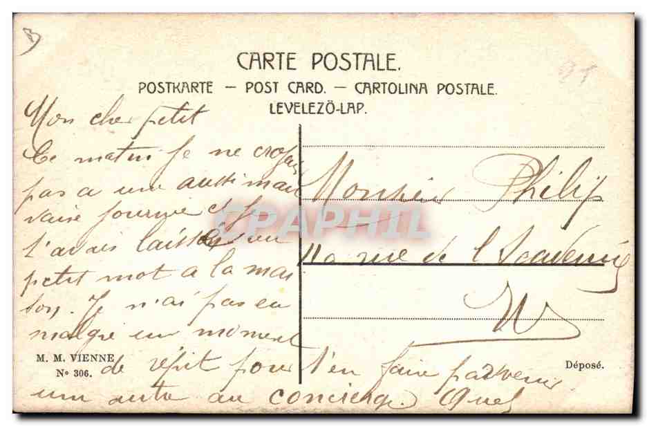 CPA Fantaisie Enfant Poupee Moulin a vent  — Rückseite