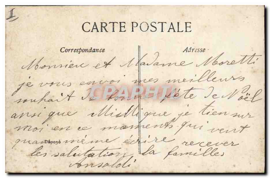 CPA Fantaisie Enfant Poupee Femme  — Verso