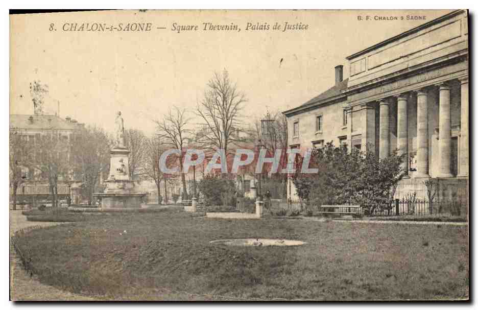 CPA Palais de justice Chalon sur Saone Square Thevenin  
