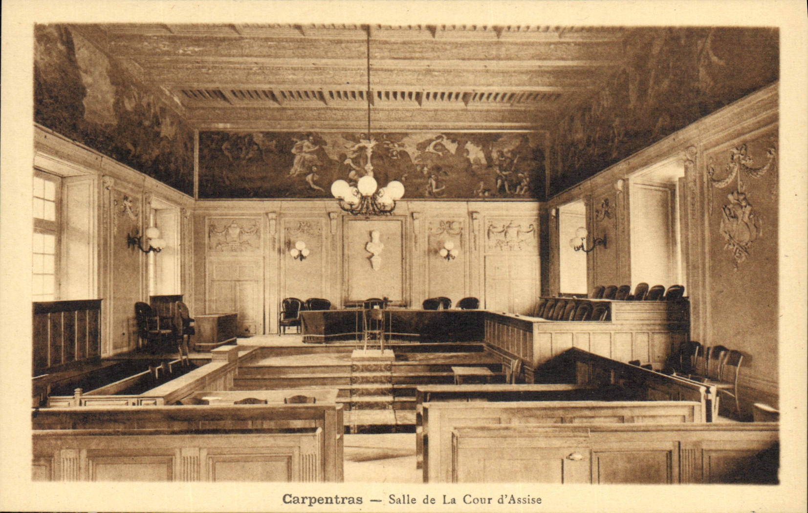 CPA Palais de justice Carpentras Salle de la Cour d'assise 