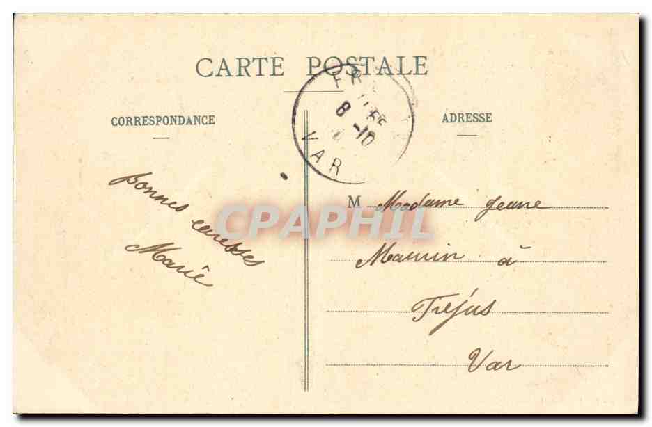 CPA Chambery La place du Palais de justice Monument de Favre  — Verso
