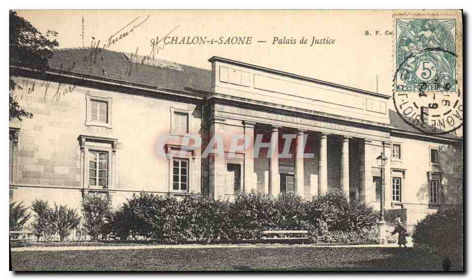 CPA Palais de justice Chalon sur Saone 