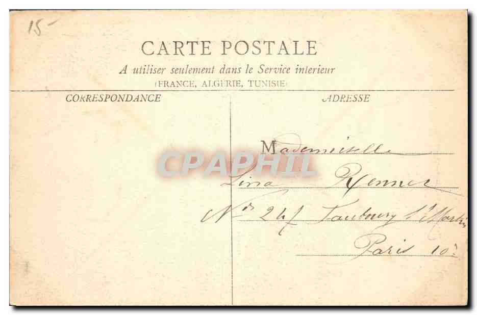 CPA Palais de justice Chalon sur Saone  — Verso