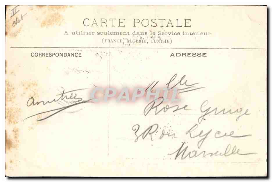 CPA Palais de justice Facade Carpentras  — Verso