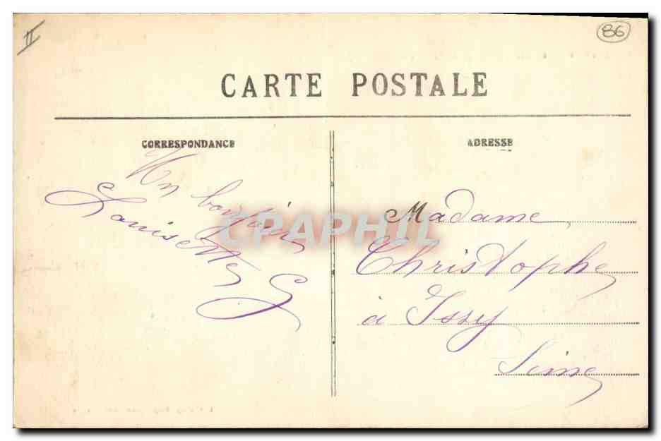 CPA Civray Mairie et Palais de justice   — Verso