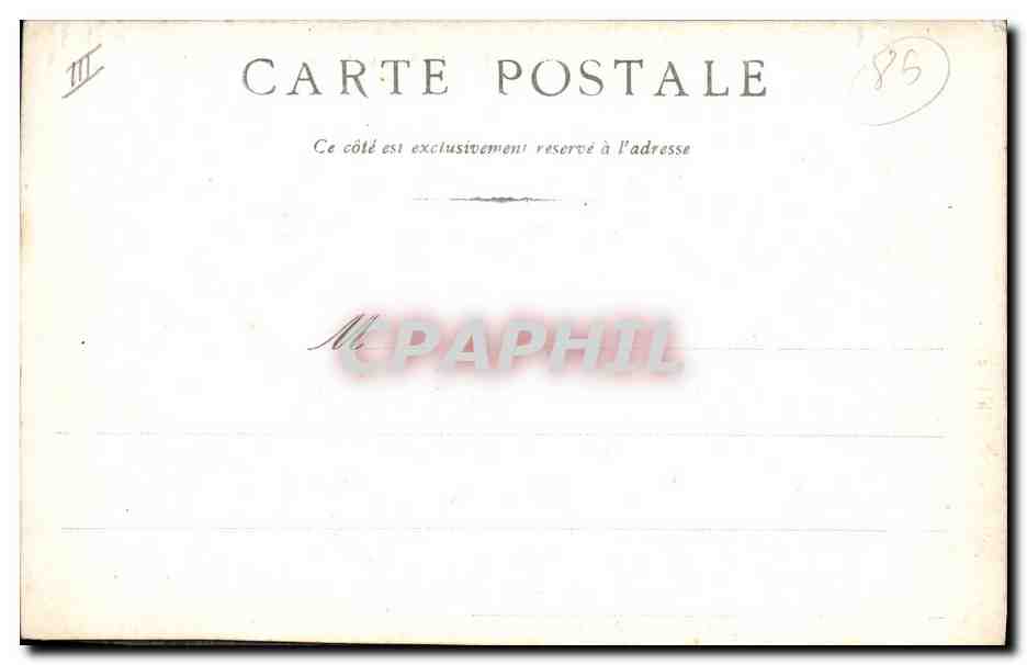 CPA Chatellerault Rue du Berry et Palais de justice   — Verso