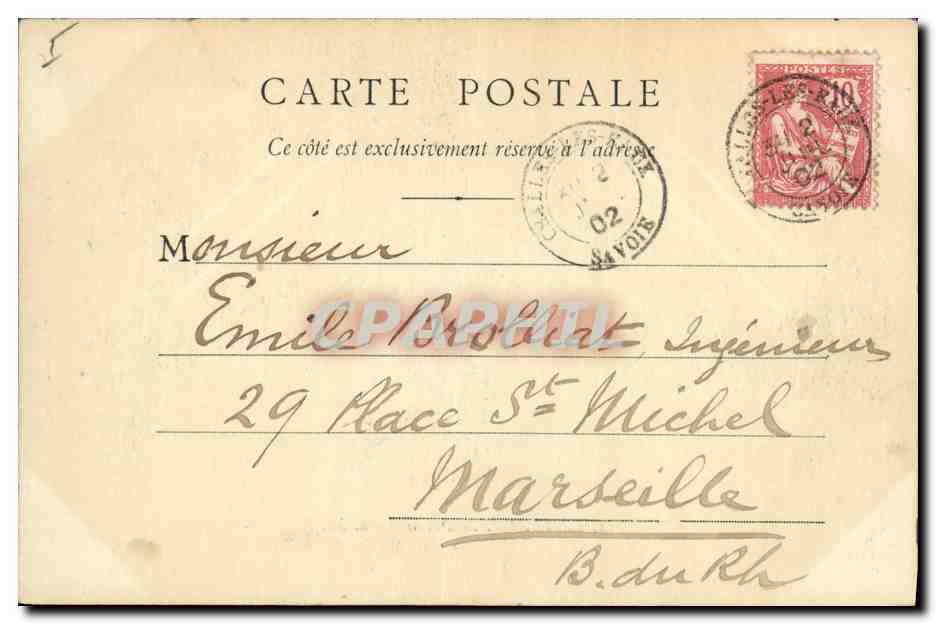 CPA Palais de justice Chambery  — Verso