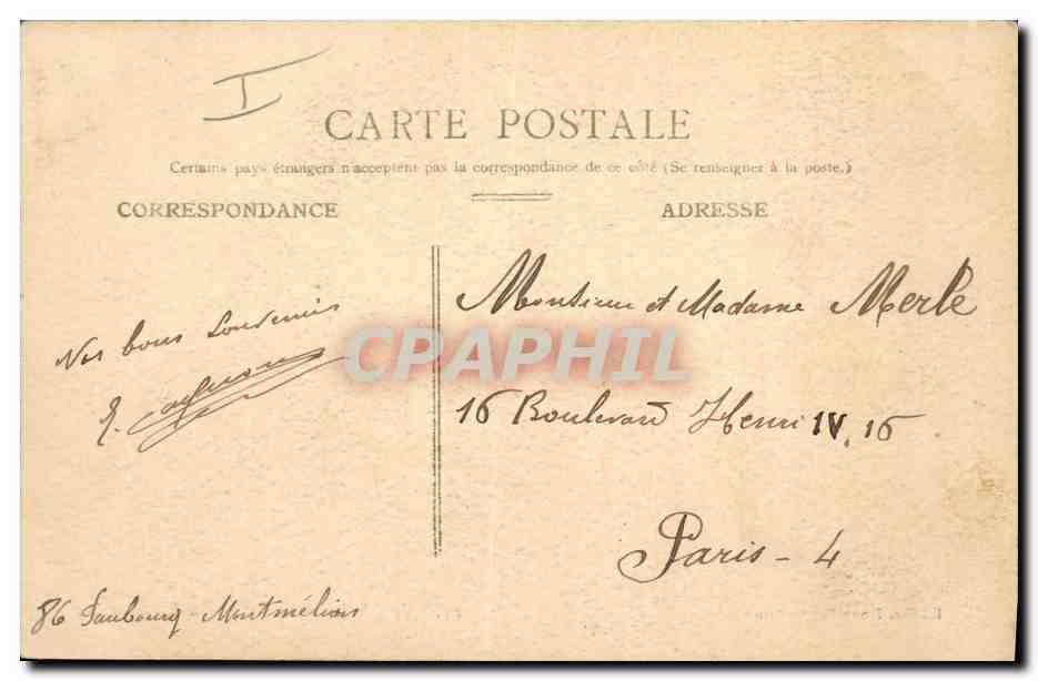 CPA Palais de justice Chambery  — Verso