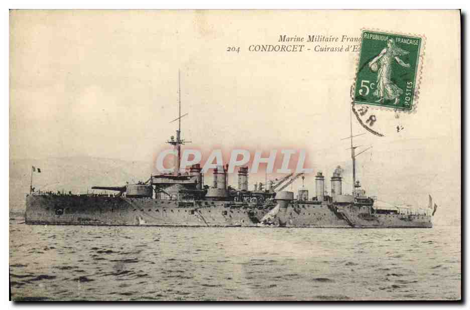 Kruiser Condorcet — Franse Militaire Marine — Uitgever Condorcet, n°20.4