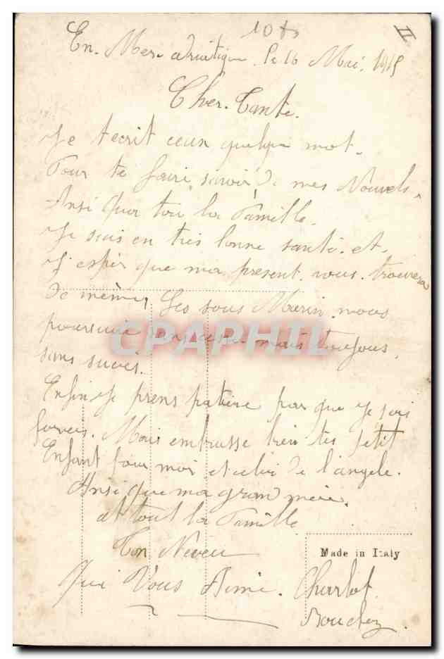 CPA Bateau de Guerre Condorcet HMS Dublin France Angleterre  — Verso