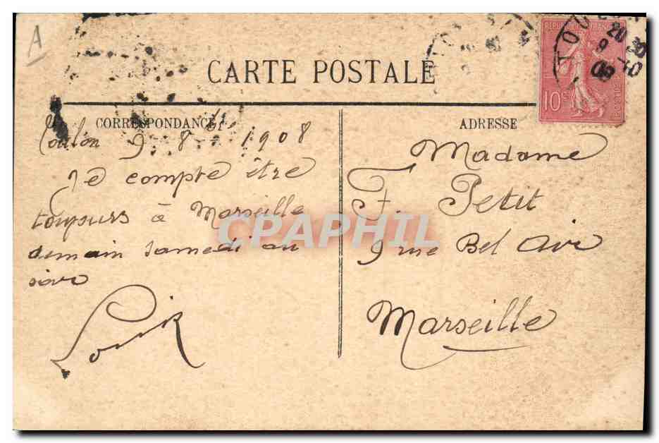 CPA Bateau de Guerre Le Charlemagne Cuirasse d'escadre  — Verso