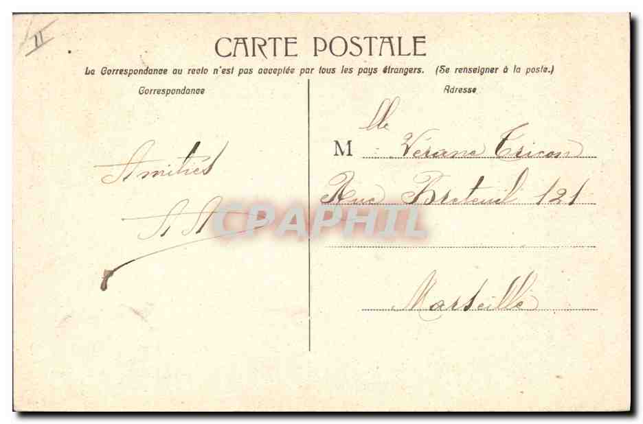 CPA Carpentras La Sous Prefecture — Verso