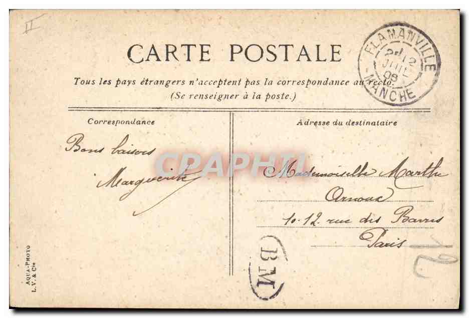 CPA Caen La Place de la Prefecture — Verso