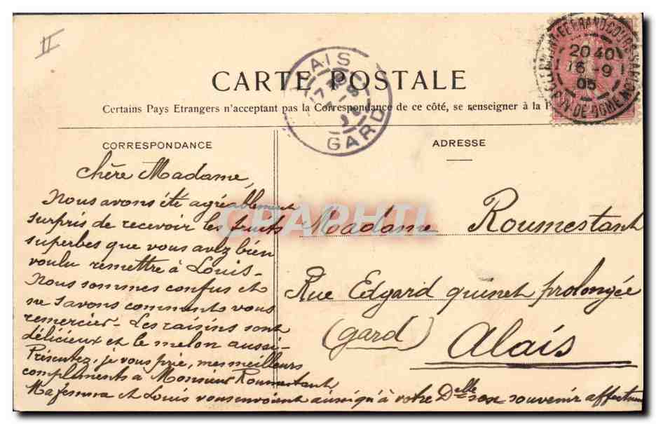CPA Clermont Ferrand La Prefecture et le Telegraphe — Verso