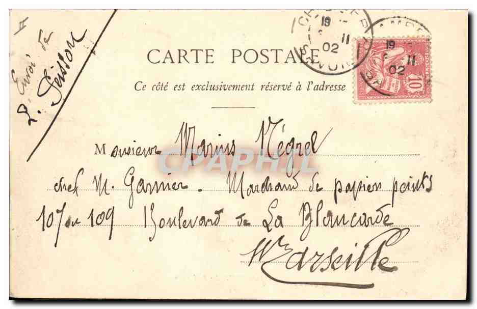 CPA Chambery Prefecture — Verso