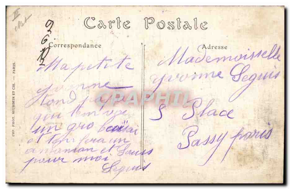 CPA Chaumont Prefecture — Verso