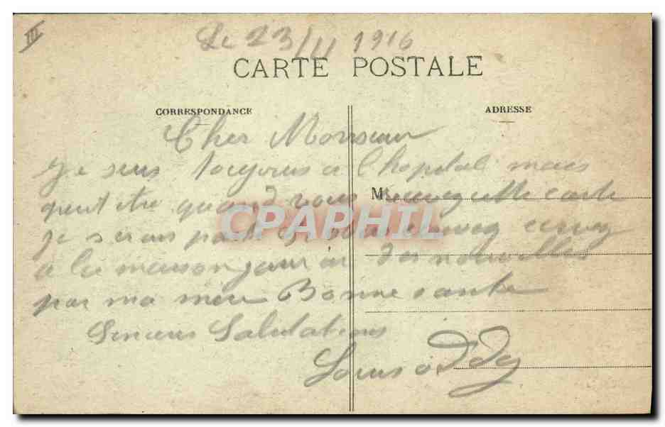CPA Chaumont Prefecture — Rückseite