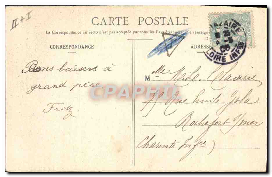 CPA Folklore Les perplexites du jeune homme a marier — Verso