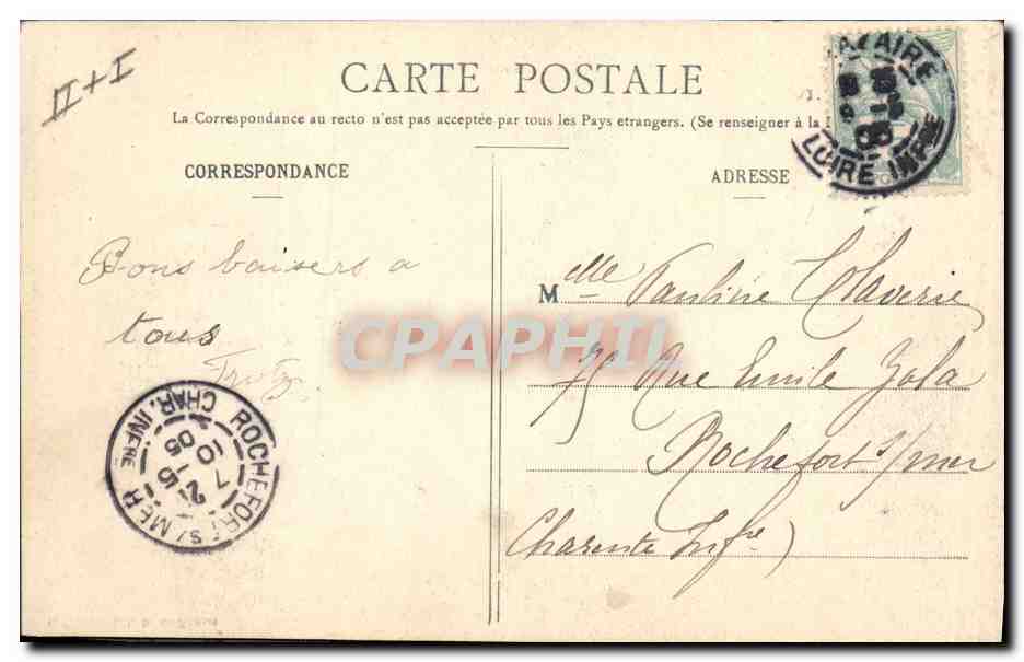 CPA Folklore Quimper — Verso