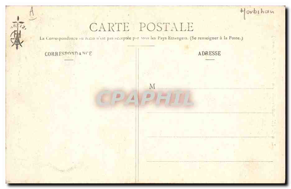 CPA Folklore Region de Pontivy Tenue d'ete — Verso