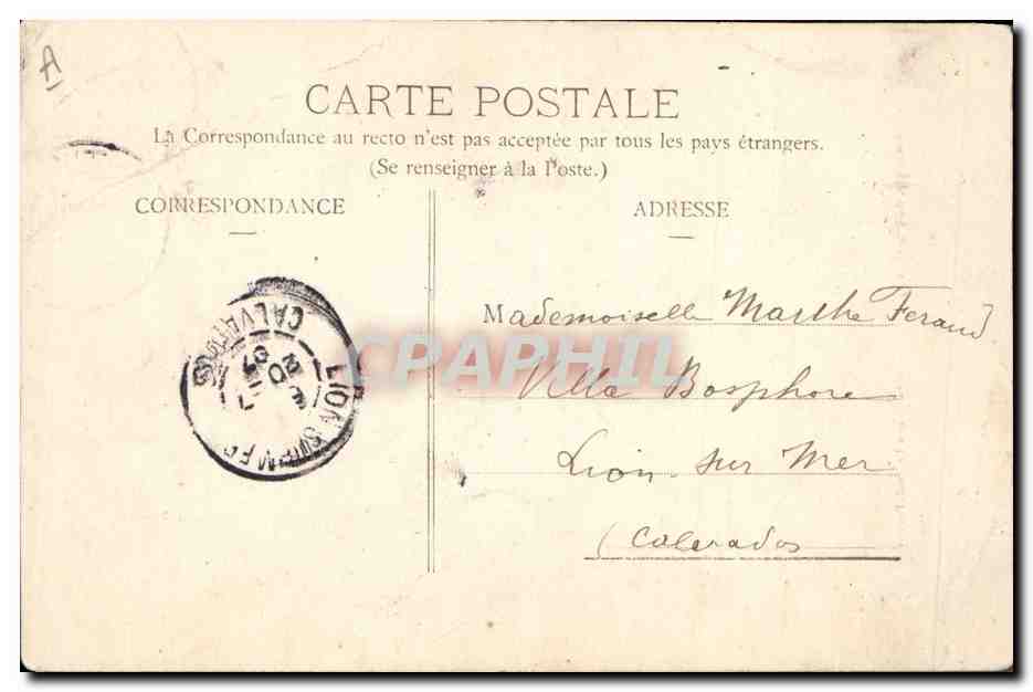 CPA Folklore Enfants de pontivy — Verso