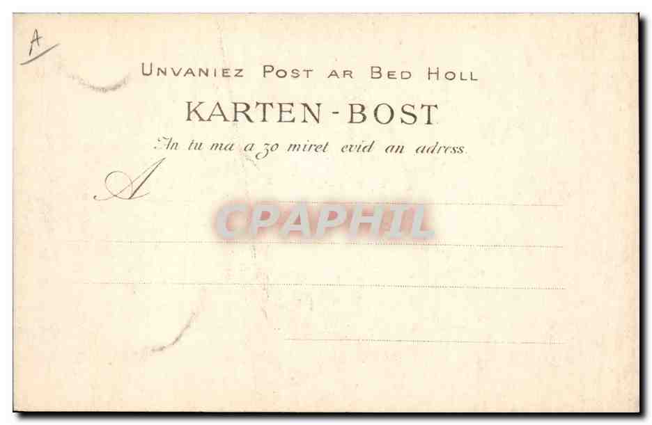 CPA Folklore Jeune homme de Quimper — Verso