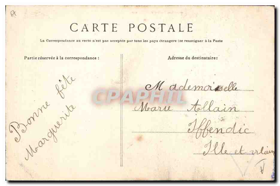 CPA Folklore Maries de Treflez Mariage — Verso
