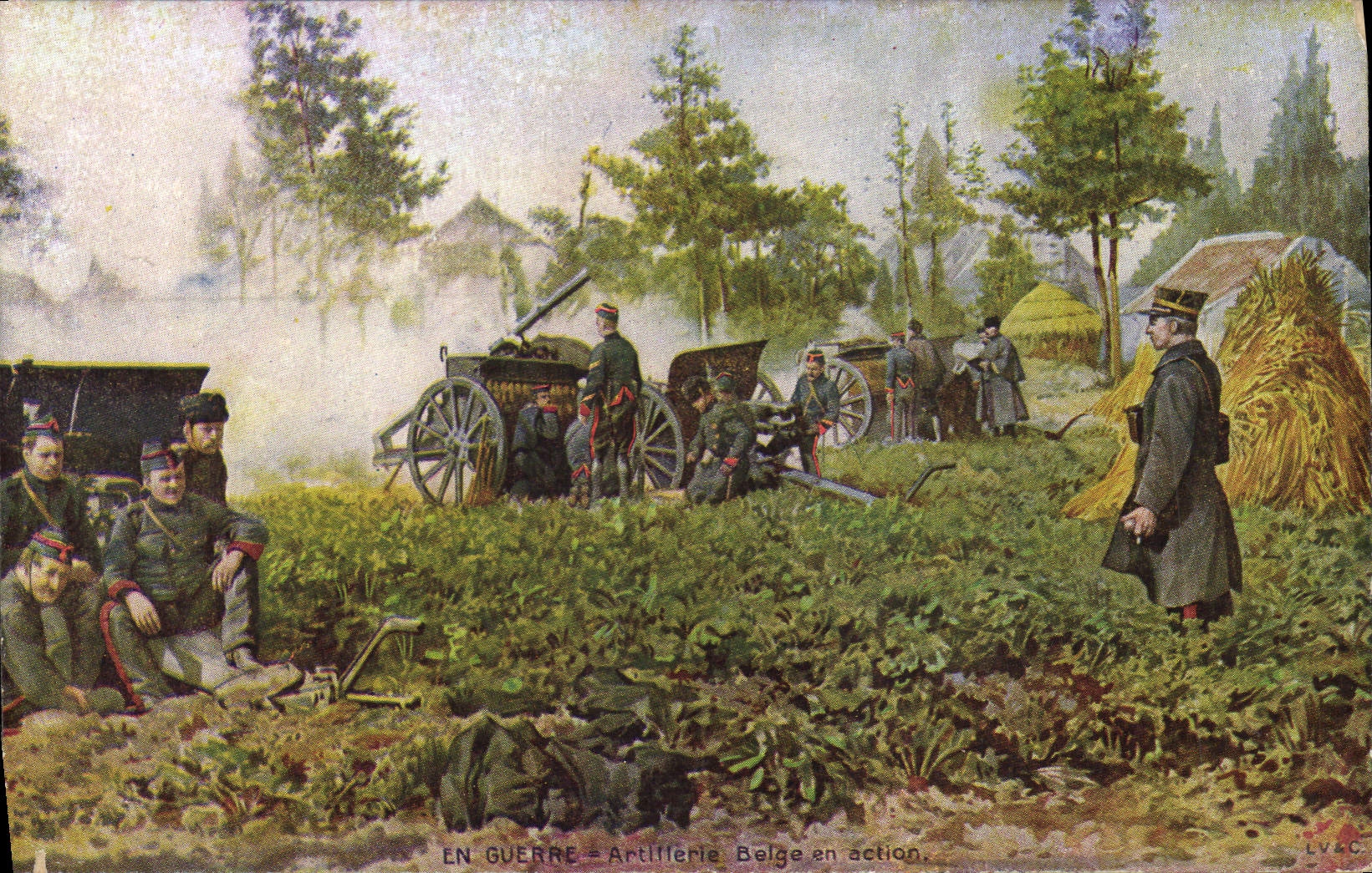 Artillerie Belge en action — EN GUERRE — LV&C
