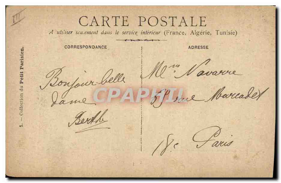 Banquet des Maires — 22 Septembre 1900 — Éditeur MIGOST, n° de série non visible — Back