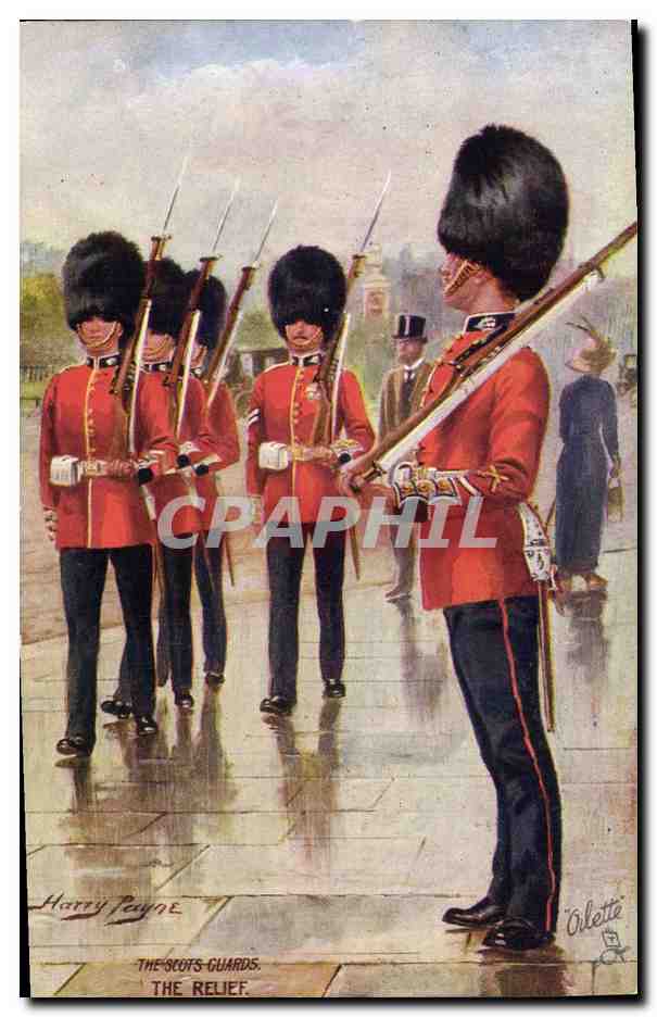 Les Scots Guards — Le Relèvement — Tuck's Post Card n° 8955