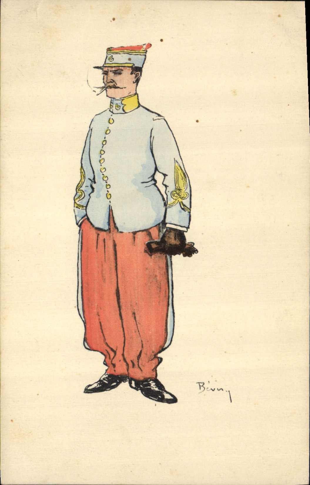Soldat en uniforme — illustration — Béveny