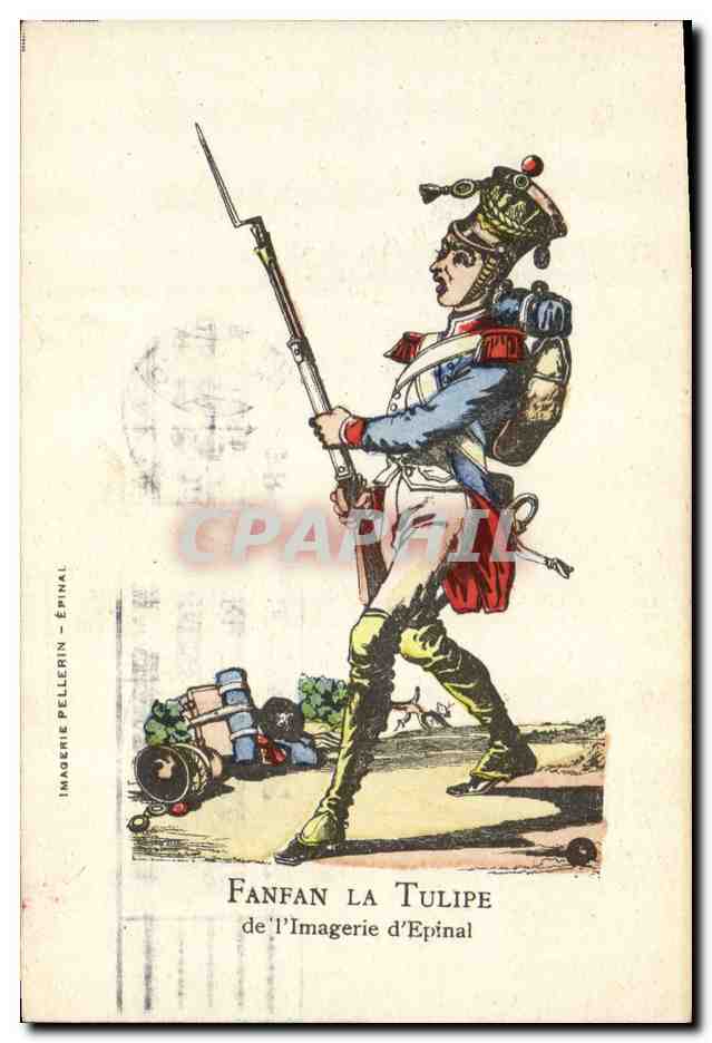 Fanfan la Tulipe — soldat en uniforme — Imagerie Pellerin - Epinal
