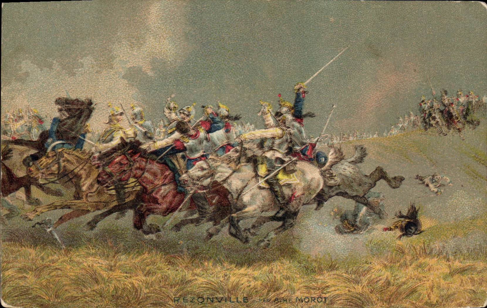 Bataille de Rezonville — scène de cavalerie — par Ame Morot