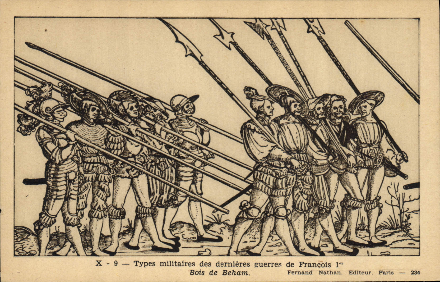 Types militaires des dernières guerres de François Ier — Bois de Beham — Fernand Nathan, Editeur, Paris — 234