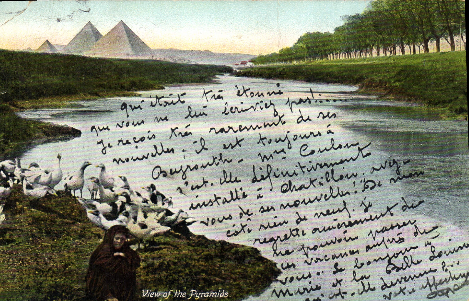 Vue des Pyramides — Égypte — Éditeur : Ephrémios Frères, Port Said