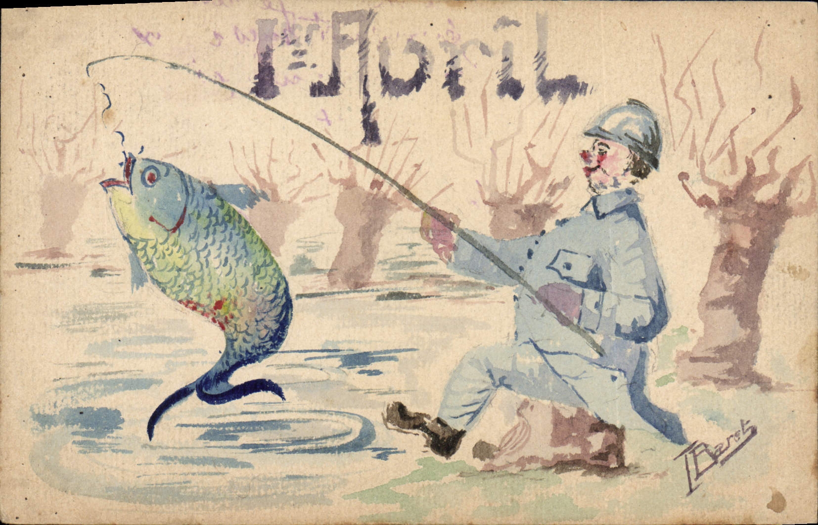 Pêcheur en uniforme — avril — T. Berot