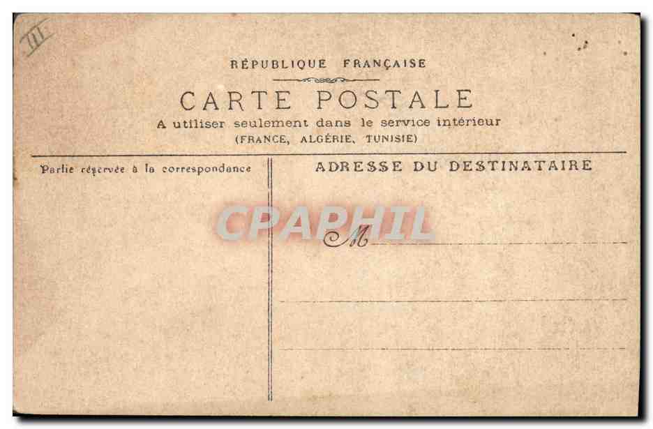 Iris violet — peinture à l'aquarelle — carte postale française — Back