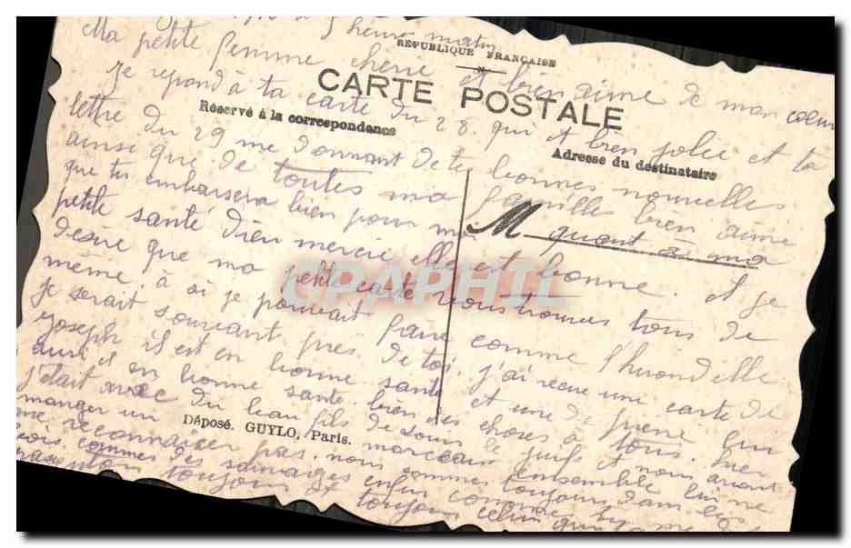 Fleurs de pensées — carte postale décorative — éditeur non identifié — Verso
