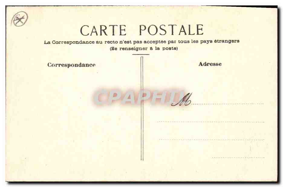 Oiseau coloré — dessin au crayon — carte postale anonyme — Back