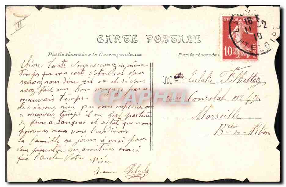 Pansies — Bonne Fête — Carte postale — Verso