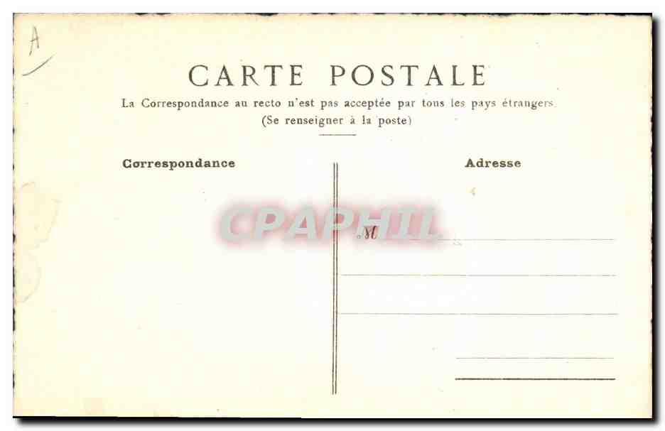 Portrait de femme — illustration sur fond marin — signé J. Kout — Verso