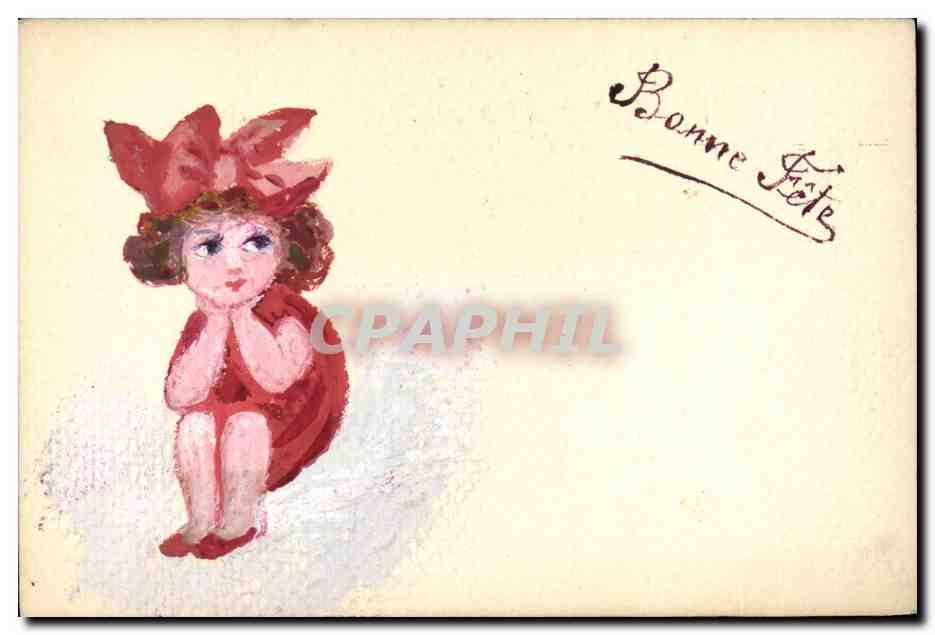 CPA Fantaisie (dessin a la main) Enfant