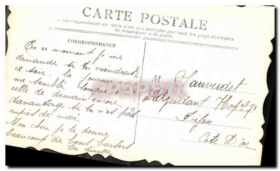 CPA Fantaisie (dessin a la main) Fleurs — Rückseite