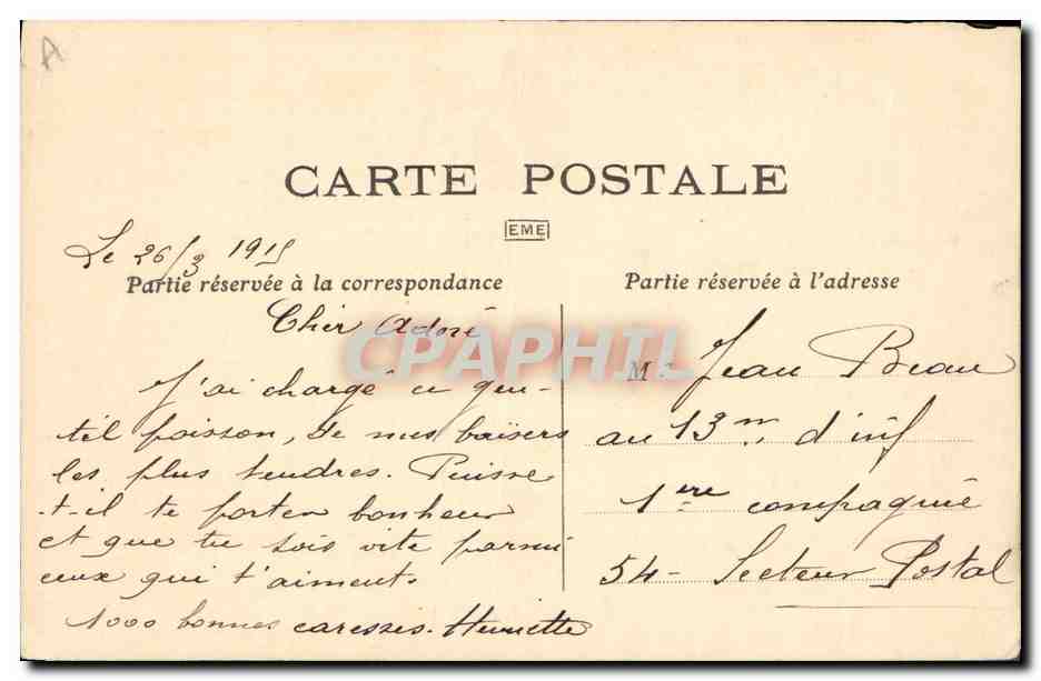 Poisson et trèfle — France — éditeur non visible — Rückseite