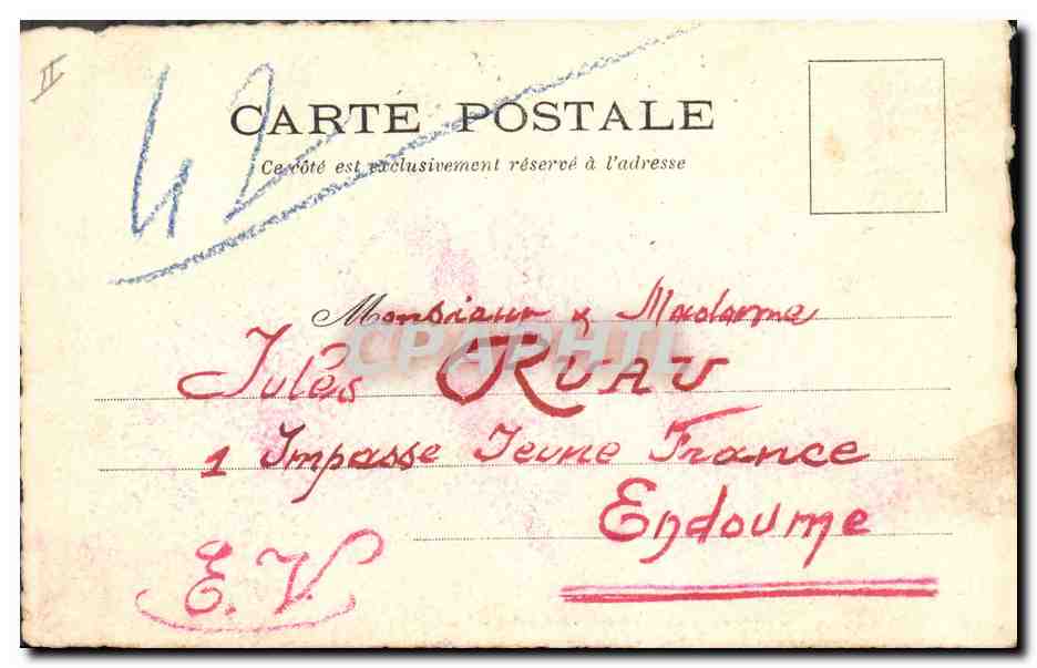 Femme en manteau — dessin à l'encre et à la gouache — Georges Ruau — Verso