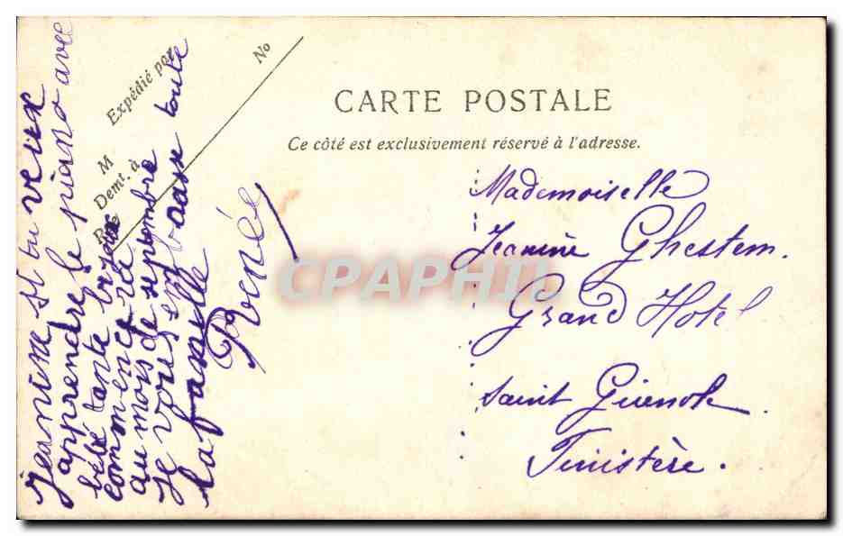 CPA Chateau de Bourgogne Estaimbourg — Verso